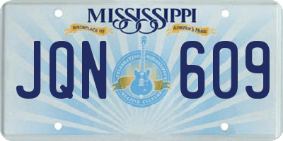 MS license plate JQN609