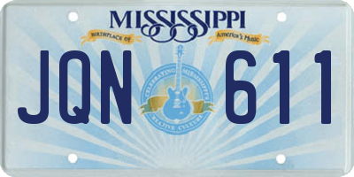 MS license plate JQN611
