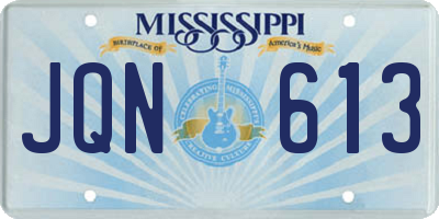 MS license plate JQN613