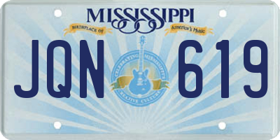 MS license plate JQN619