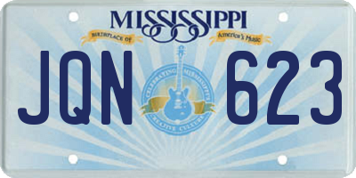 MS license plate JQN623