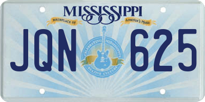 MS license plate JQN625
