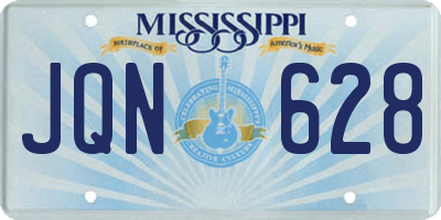 MS license plate JQN628