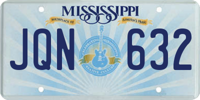 MS license plate JQN632