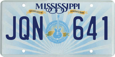 MS license plate JQN641