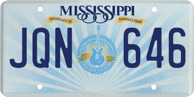 MS license plate JQN646