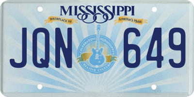 MS license plate JQN649