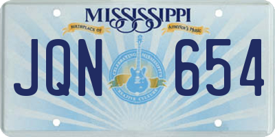 MS license plate JQN654