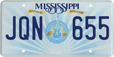 MS license plate JQN655
