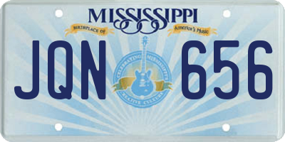 MS license plate JQN656