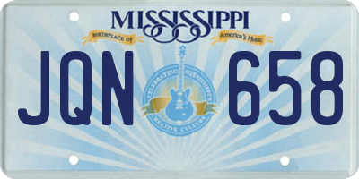 MS license plate JQN658