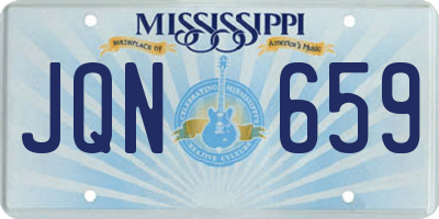 MS license plate JQN659