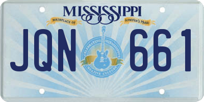 MS license plate JQN661