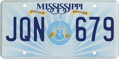 MS license plate JQN679
