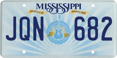 MS license plate JQN682