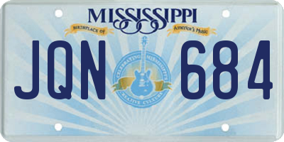 MS license plate JQN684