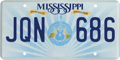 MS license plate JQN686
