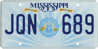 MS license plate JQN689