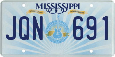 MS license plate JQN691
