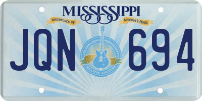 MS license plate JQN694