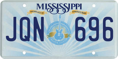 MS license plate JQN696