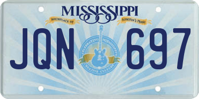 MS license plate JQN697