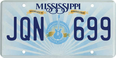 MS license plate JQN699