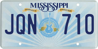 MS license plate JQN710