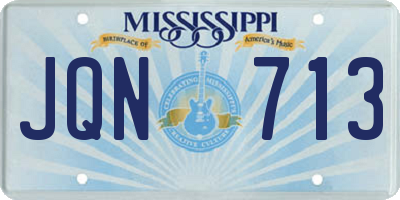 MS license plate JQN713