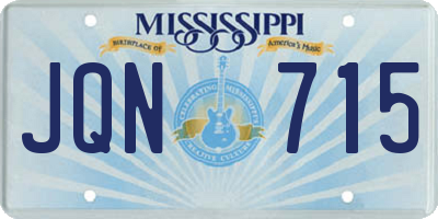 MS license plate JQN715