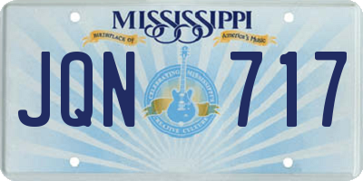 MS license plate JQN717