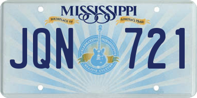 MS license plate JQN721