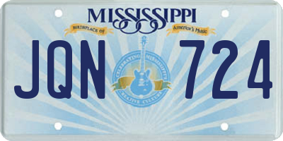 MS license plate JQN724