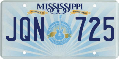 MS license plate JQN725