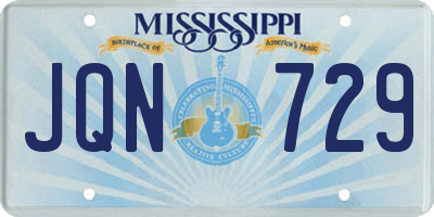MS license plate JQN729