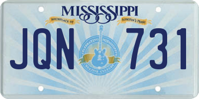 MS license plate JQN731