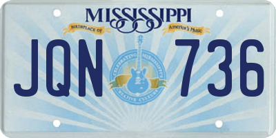 MS license plate JQN736