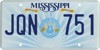 MS license plate JQN751