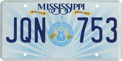 MS license plate JQN753