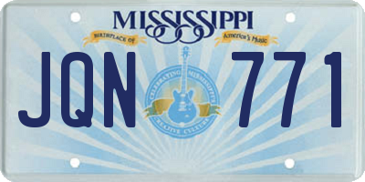 MS license plate JQN771