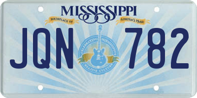 MS license plate JQN782