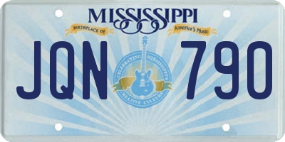 MS license plate JQN790