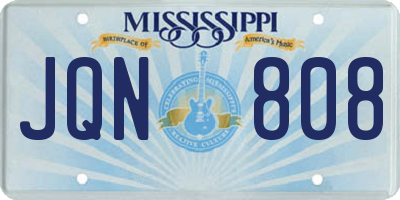 MS license plate JQN808