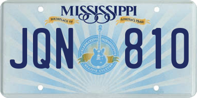 MS license plate JQN810