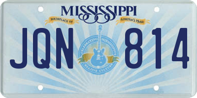 MS license plate JQN814