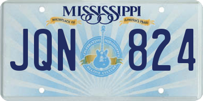 MS license plate JQN824