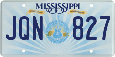 MS license plate JQN827