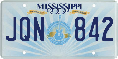 MS license plate JQN842