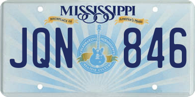 MS license plate JQN846