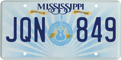 MS license plate JQN849